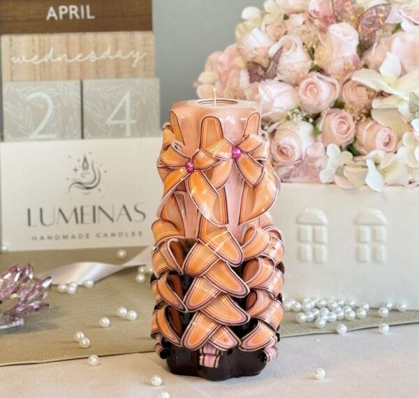 Hand-Carved Tall Candles – Perfect Gift for Weddings and Home Decor