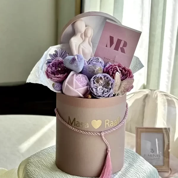 Candle Flower Gift Box