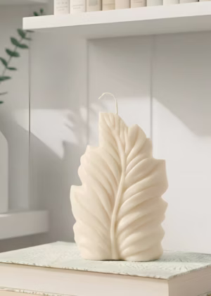 Beautiful palm leaf candle