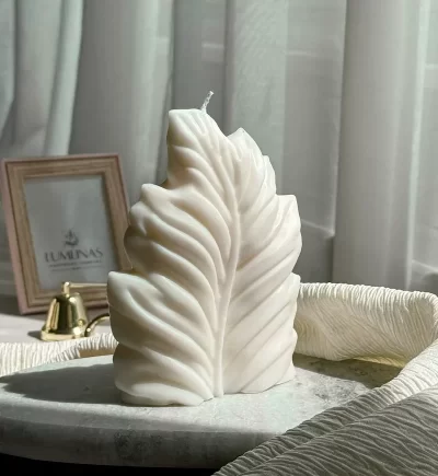 Beautiful palm leaf candle