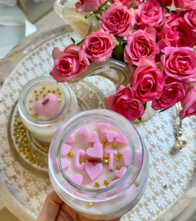 Handmade Soy Wax Candle in Glass Jar
