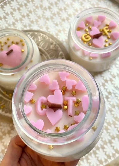 Handmade Soy Wax Candle in Glass Jar