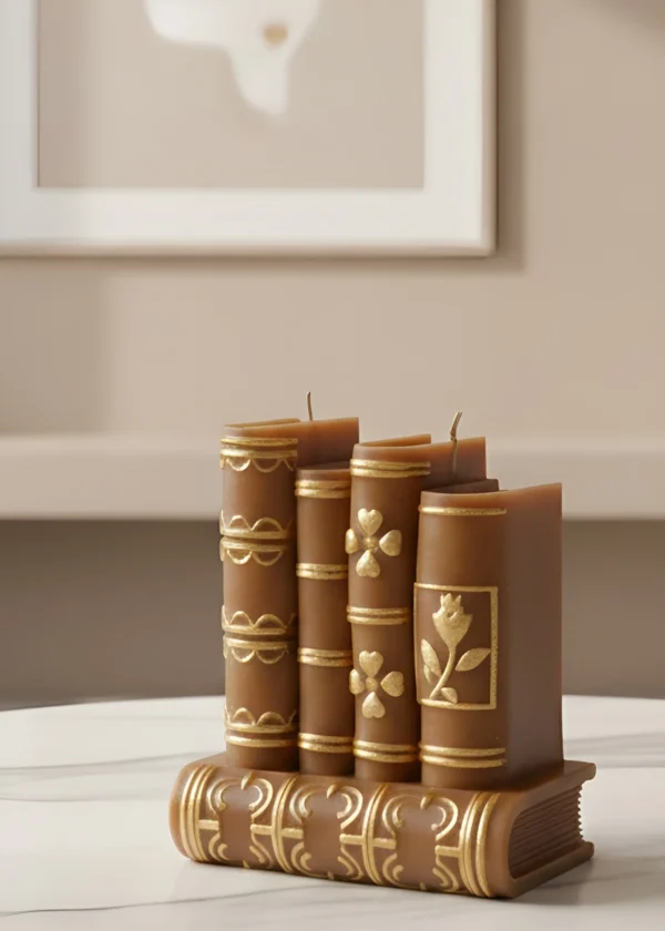 Handcrafted Book Candle – Perfect Gift for Readers & Writers