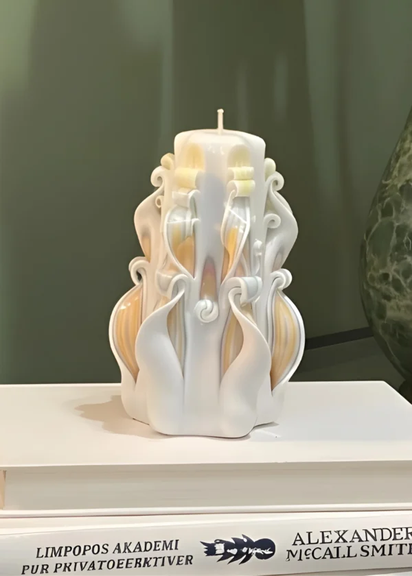 Exclusive Artisan Hand-Carved Candle – Unique Luxury Gift for Collectors