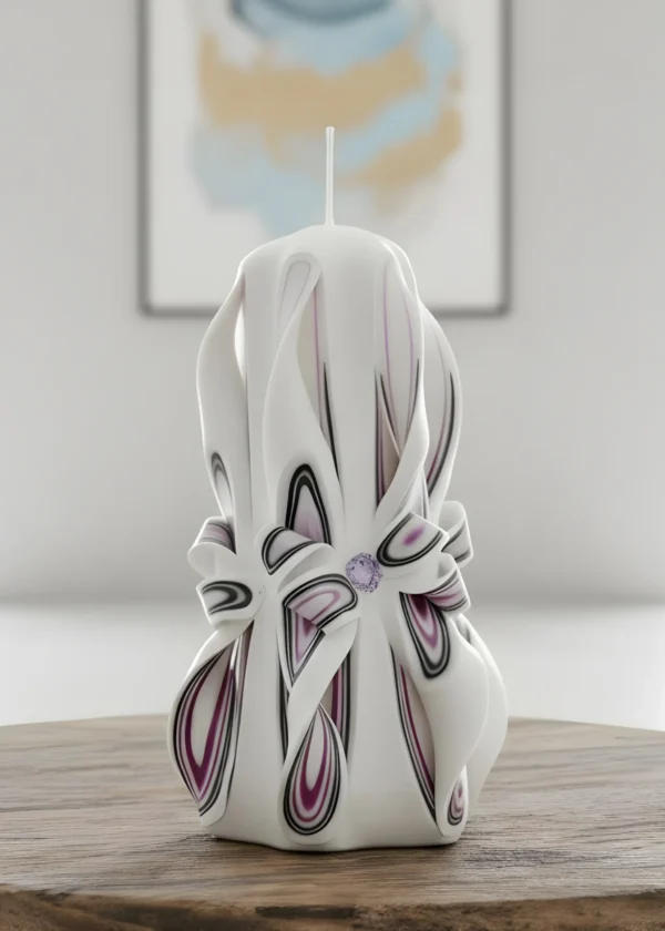 Hand-Carved Decorative Candle – Unique gift by LUMEINAS