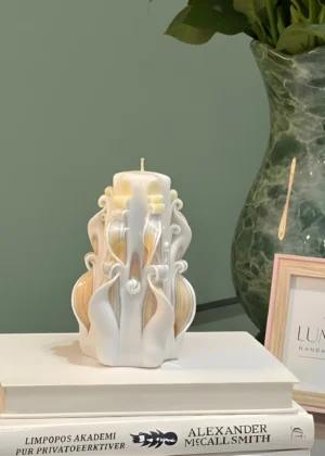 Exclusive Artisan Hand-Carved Candle – Unique Luxury Gift for Collectors