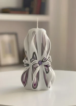 Hand-Carved Decorative Candle – Unique gift by LUMEINAS