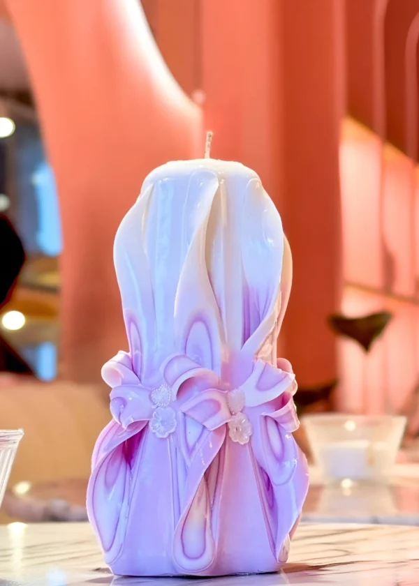 Unique Hand-Carved Candle Gift for Girls – handmade Mother's Day candle