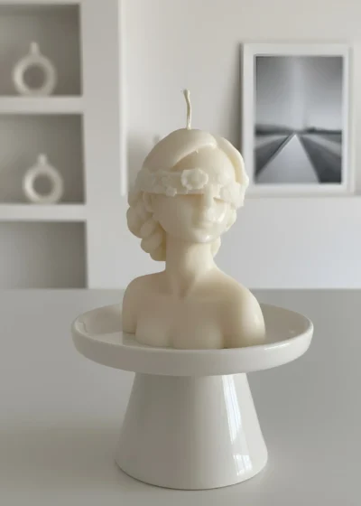 Handcrafted Flower Princess Candle