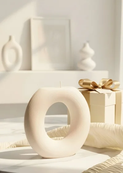 Modern Decorative Ring-Shaped Candle | Elegant Minimal Candle