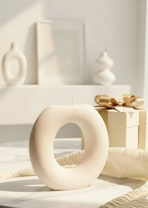 Modern Decorative Ring-Shaped Candle | Elegant Minimal Candle