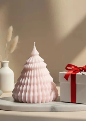 Handmade Christmas Tree Candle – Festive Soy Wax Holiday Gift
