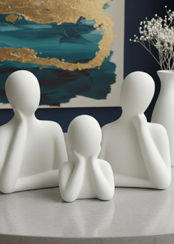 Family Candle Sculpture - Family Candle Art for Cozy Moments