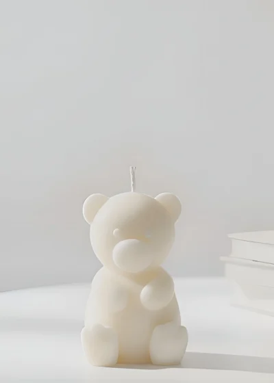 Cute Small Teddy Bear Candles for Party Favors