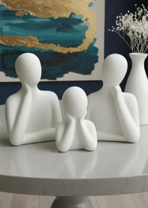 Family Candle Sculpture - Family Candle Art for Cozy Moments