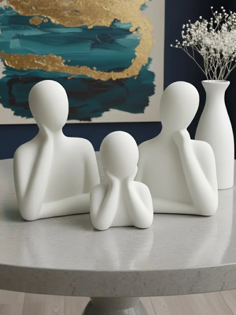 Family Candle Sculpture - Family Candle Art for Cozy Moments