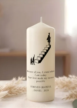 Personalised Graduation Candle | Graduation Gift | Thank You Gift for Parents