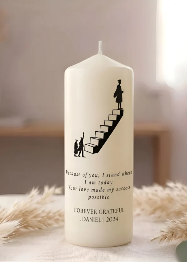 Personalised Graduation Candle | Graduation Gift | Thank You Gift for Parents