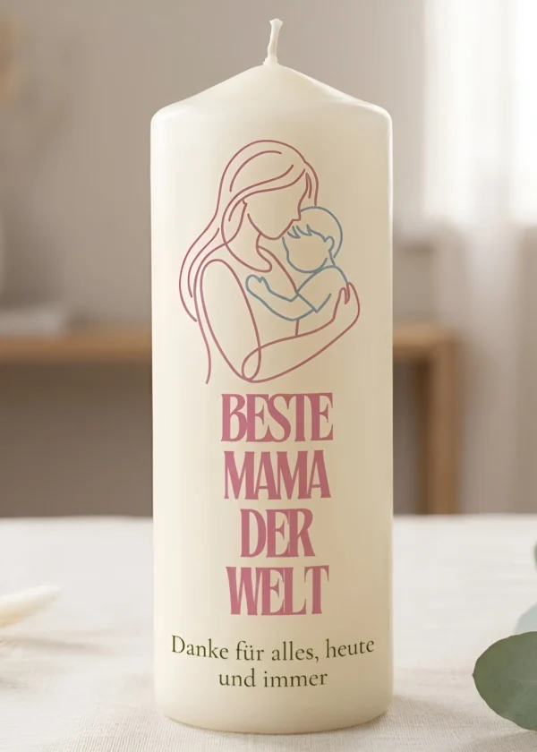 Handmade Mother’s Day Soy Candle | Best Mom in the World Gift